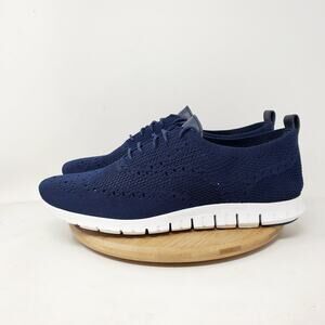 Cole Haan Zerogrand Shoes Womens 10.5 Blue Stitchlite Oxford Wingtip Sneaker